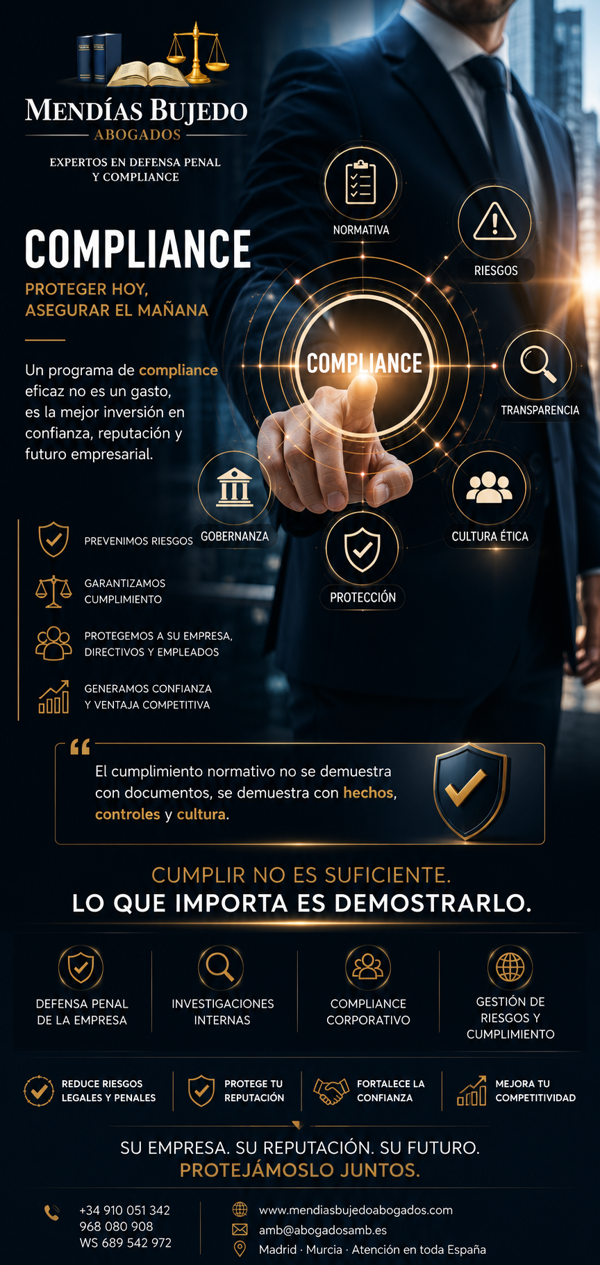 Alejandro Mendías Bujedo abogado certificado en Compliance y especialista en Defensa Penal de la Empresa en Madrid y Murcia